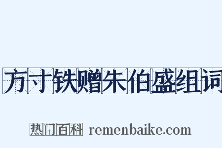 方寸铁赠朱伯盛组词是什么意思的图片